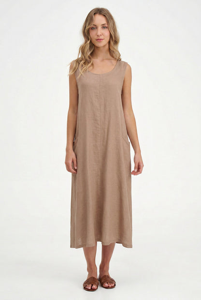 Women's Knit Woven Combo Dress