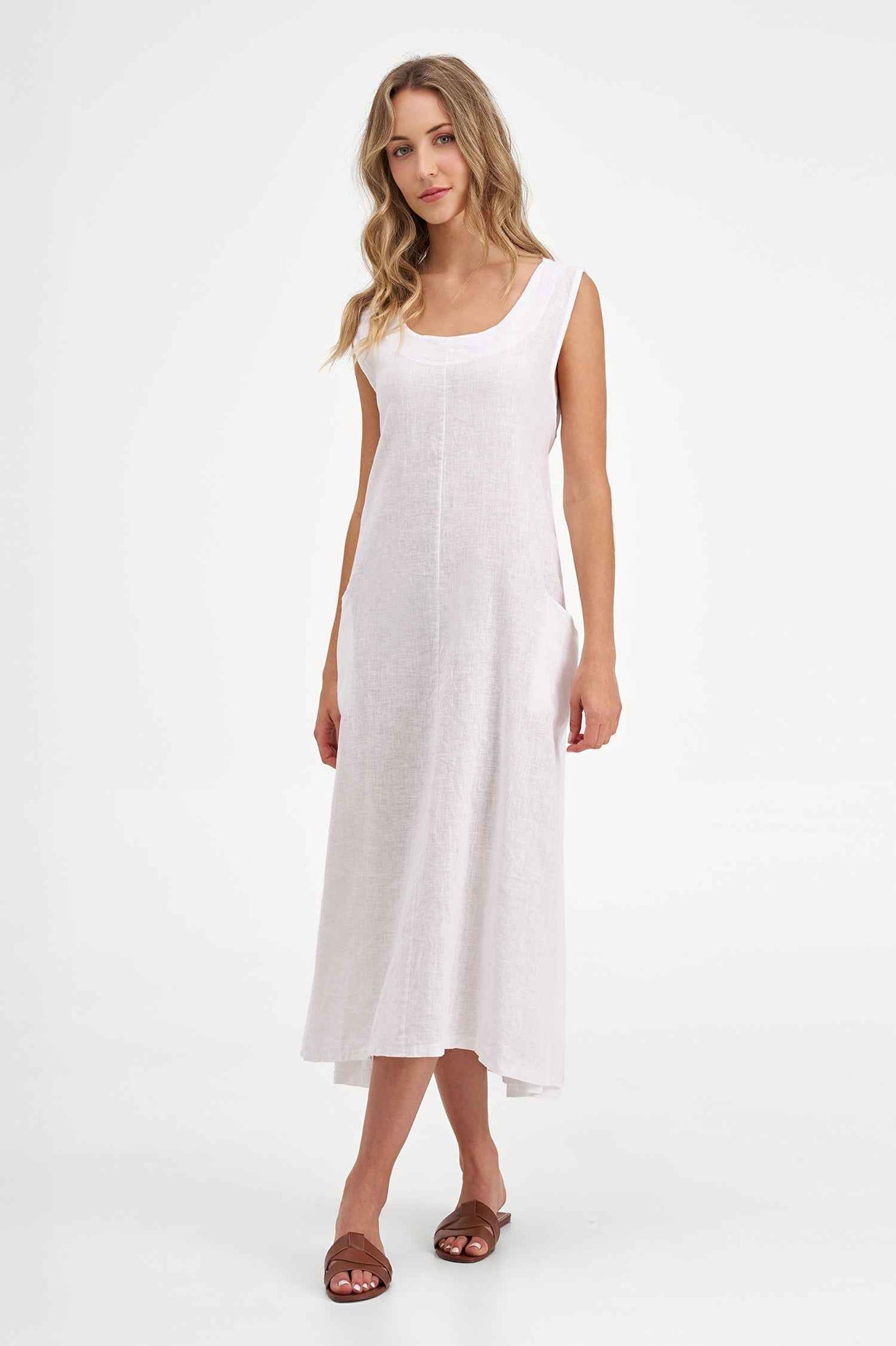 Women's Knit Woven Combo Dress