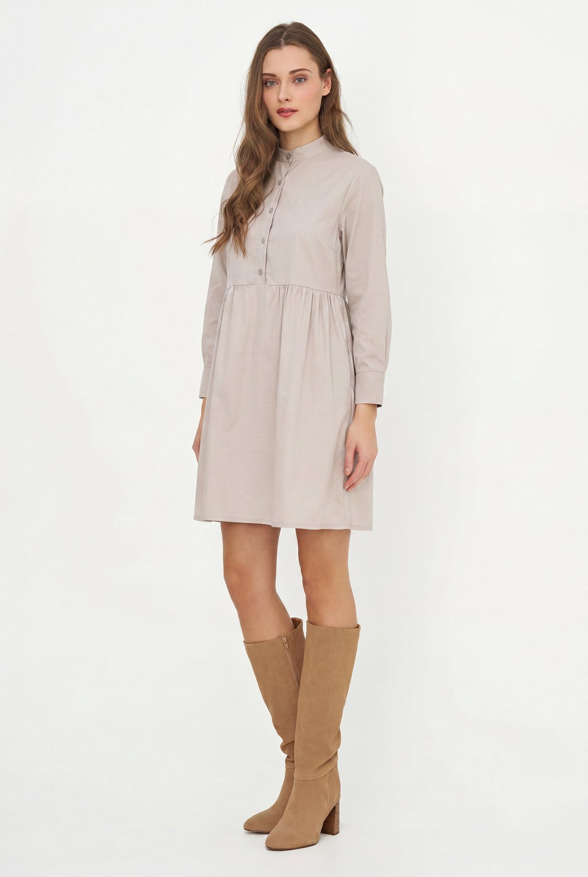 Women's Woven Long-Sleeve Dress