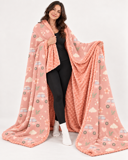 Couverture minky douce escapade 🌸 géante