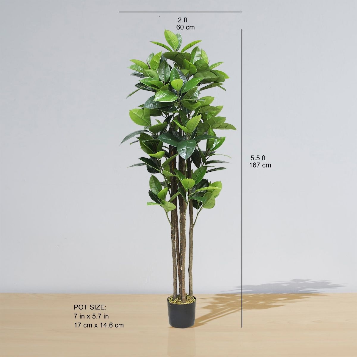 Encanto Artificial Rubber Potted Plant (Multiple Sizes)