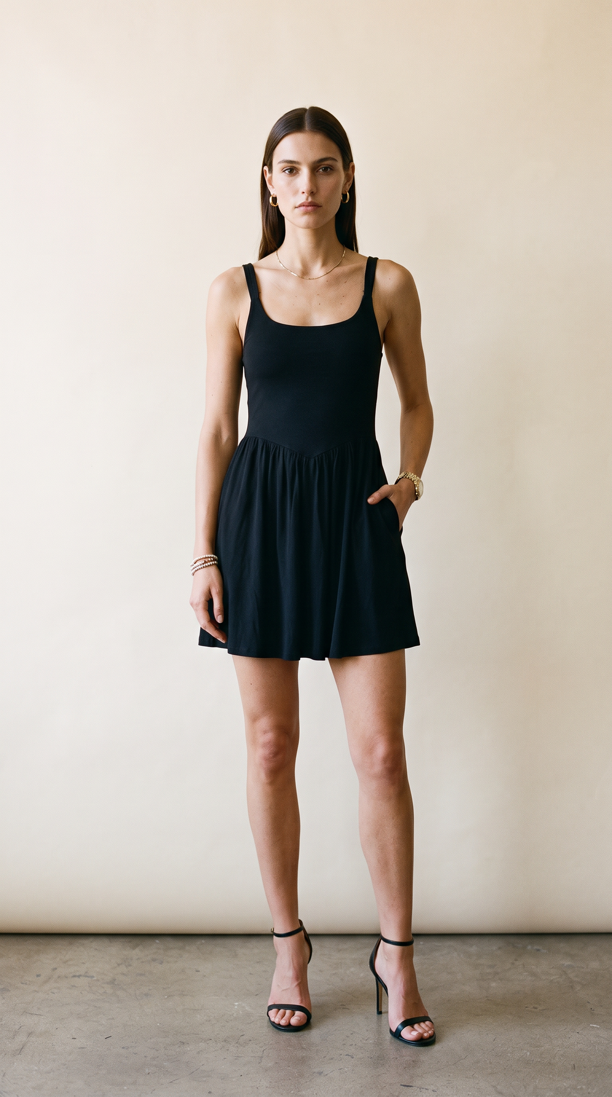 Fay – Classic Fitted Mini Cocktail Dress In Black