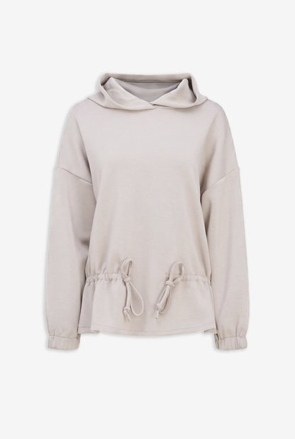 Women's Knit Hooded Sweatshirt, Long Sleeves & Adjustable Waist