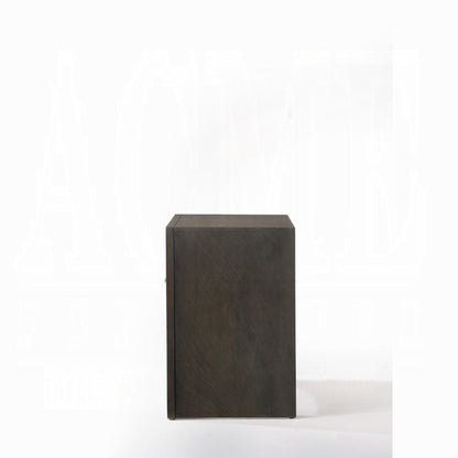 Neend Storage Nightstand - Grey Oak