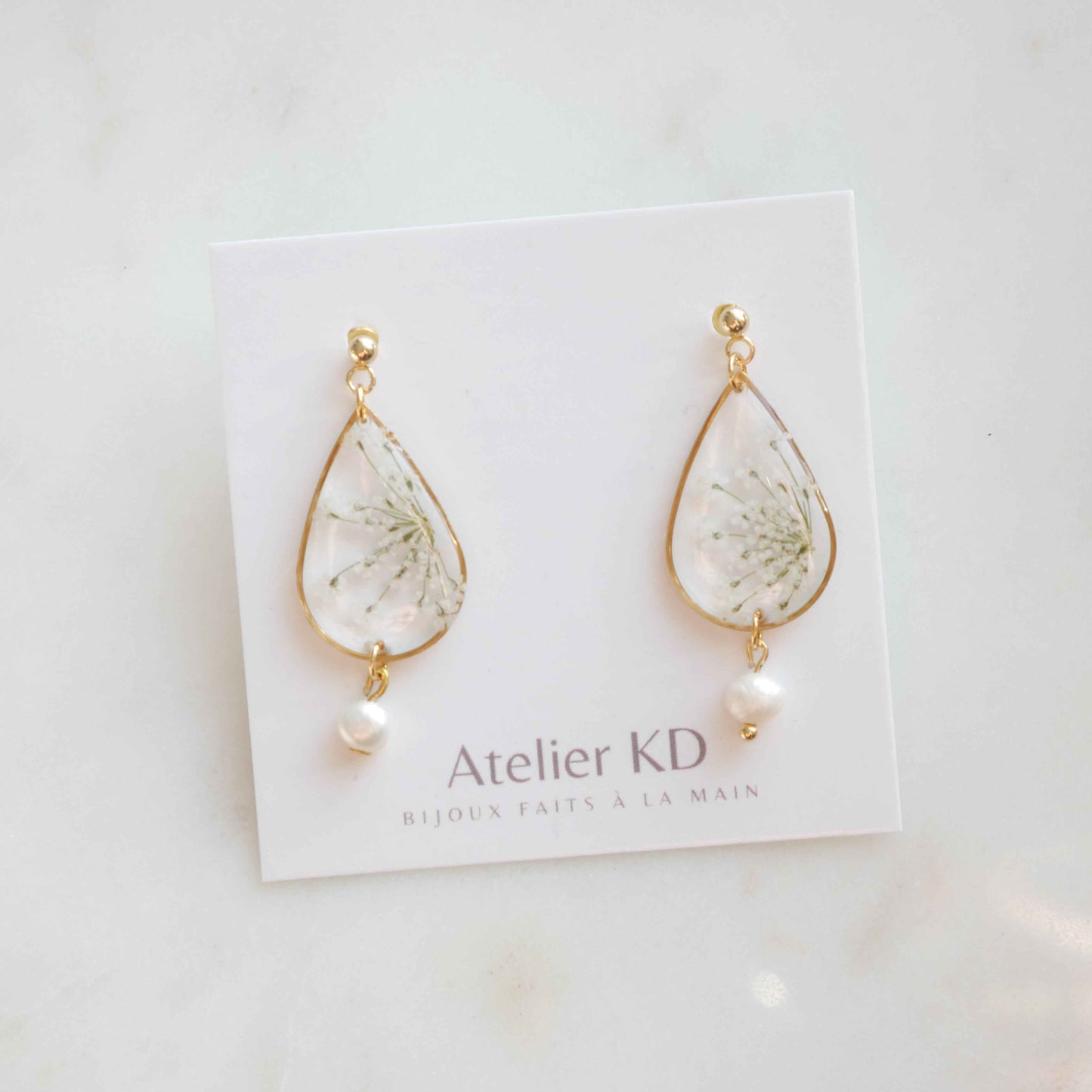 Boucles d'oreilles Perla - goutte (moyen)