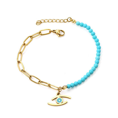 Azure Eye Beaded Bracelet