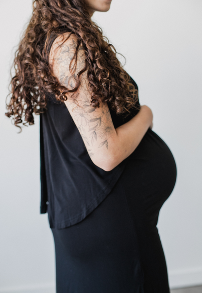 Ella Bella Basics™️ Black Maternity and Nursing Dress