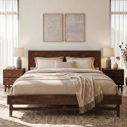 Elara Solid Wood Bed Frame