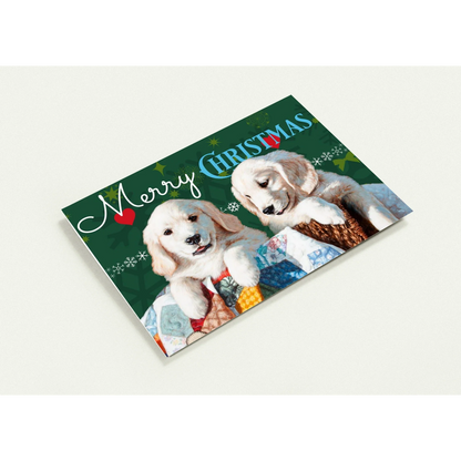 Puppy Christmas Cards – Pack of 10 Premium Folded Greeting Cards
