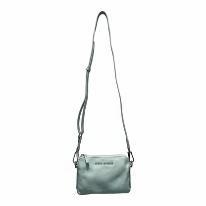 Sac à main en cuir, deux en un, Bleu céleste | Clarence