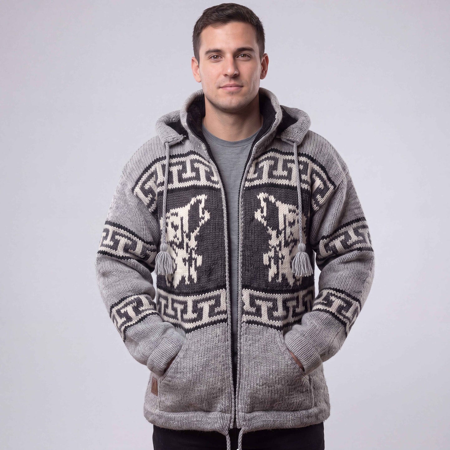OLDTRIBES™ Lunar Wolf Wool Jacket