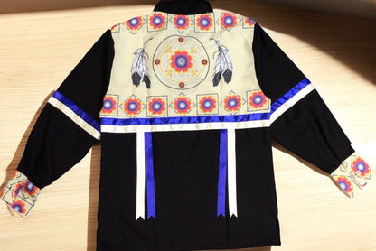 Ribbon Shirt with feathers