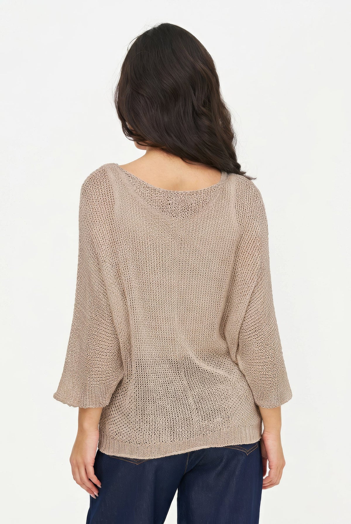 Women's Oversized Knit V-Neck Sweater
