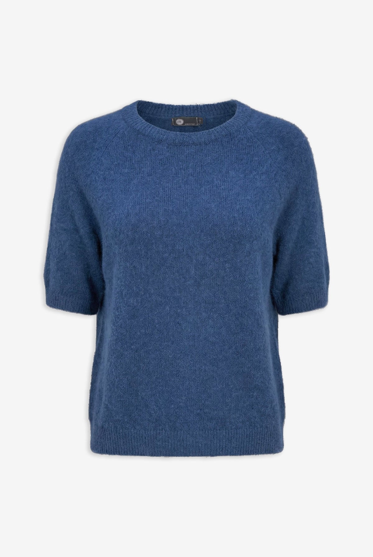 Women's Soft Brushed-Knit Crew-Neck Sweater with Elbow-Length Sleeves
