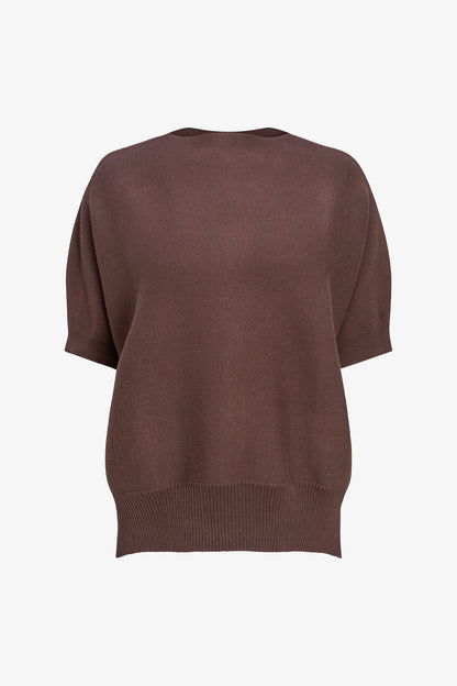 Women's Oversized Crew-Neck Sweater with Elbow-Length Batwing Sleeves