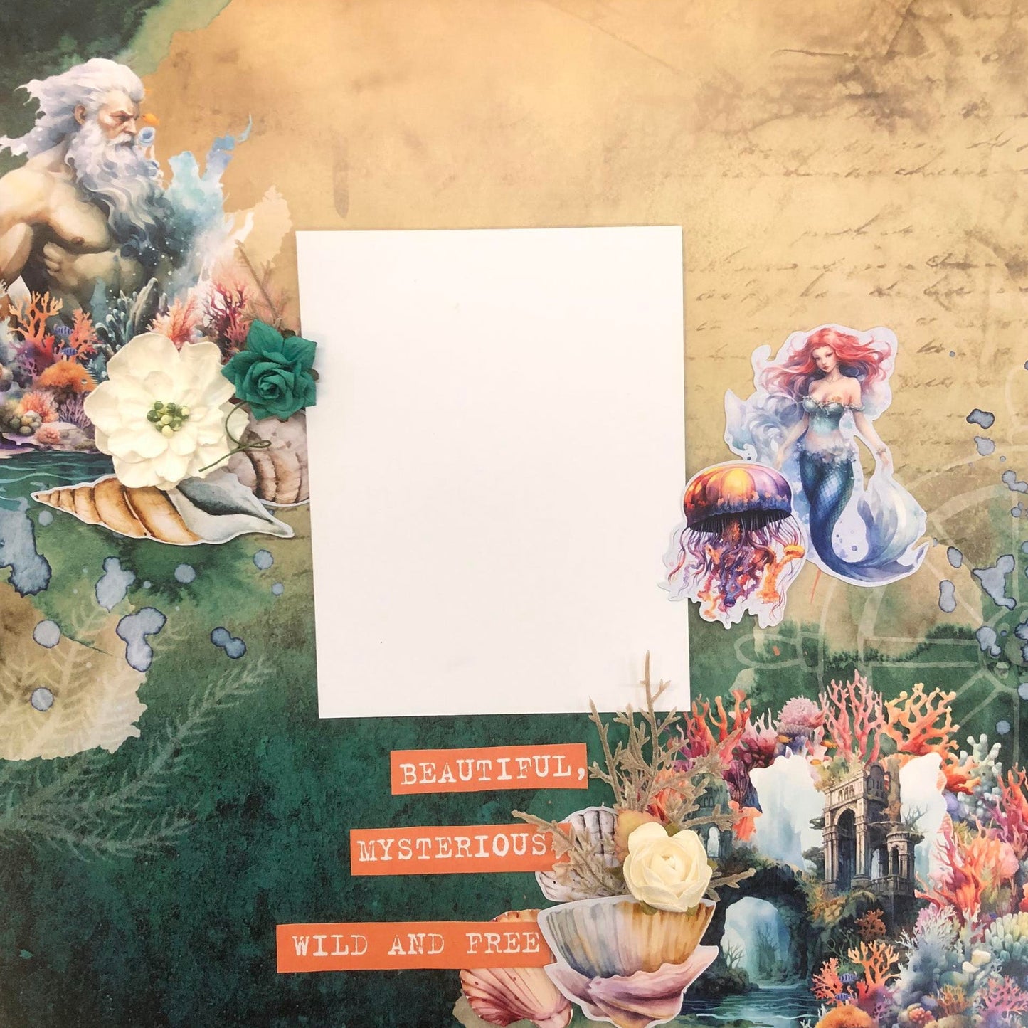 3Quarter Designs Poseidon's Kingdom 12x12 Scrapbook Collection