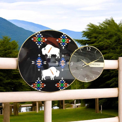 Buffalo Native Wall Clock