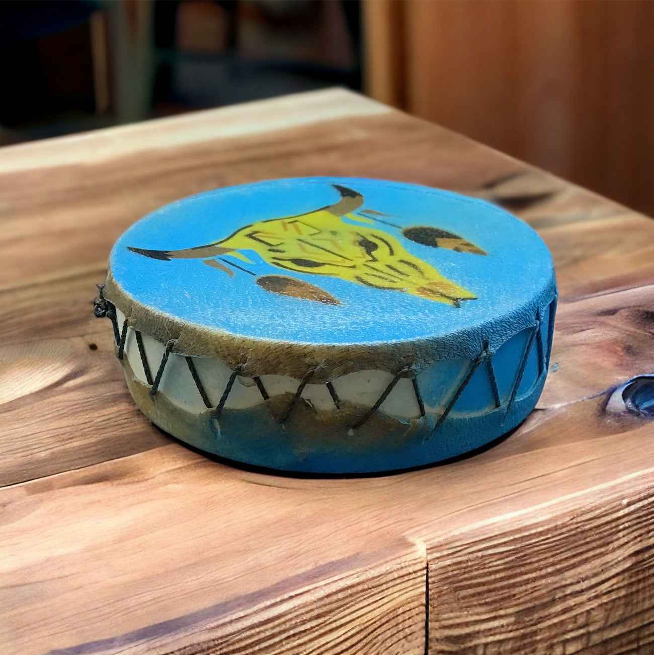 Interior Rear View Mirror Hanging Drum with Buffalo