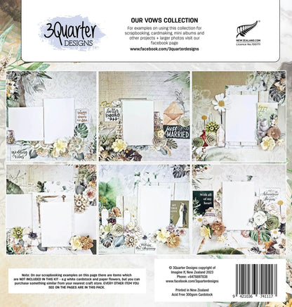 3Quarter Designs - 12" X12" Paper Pack - Our Vows