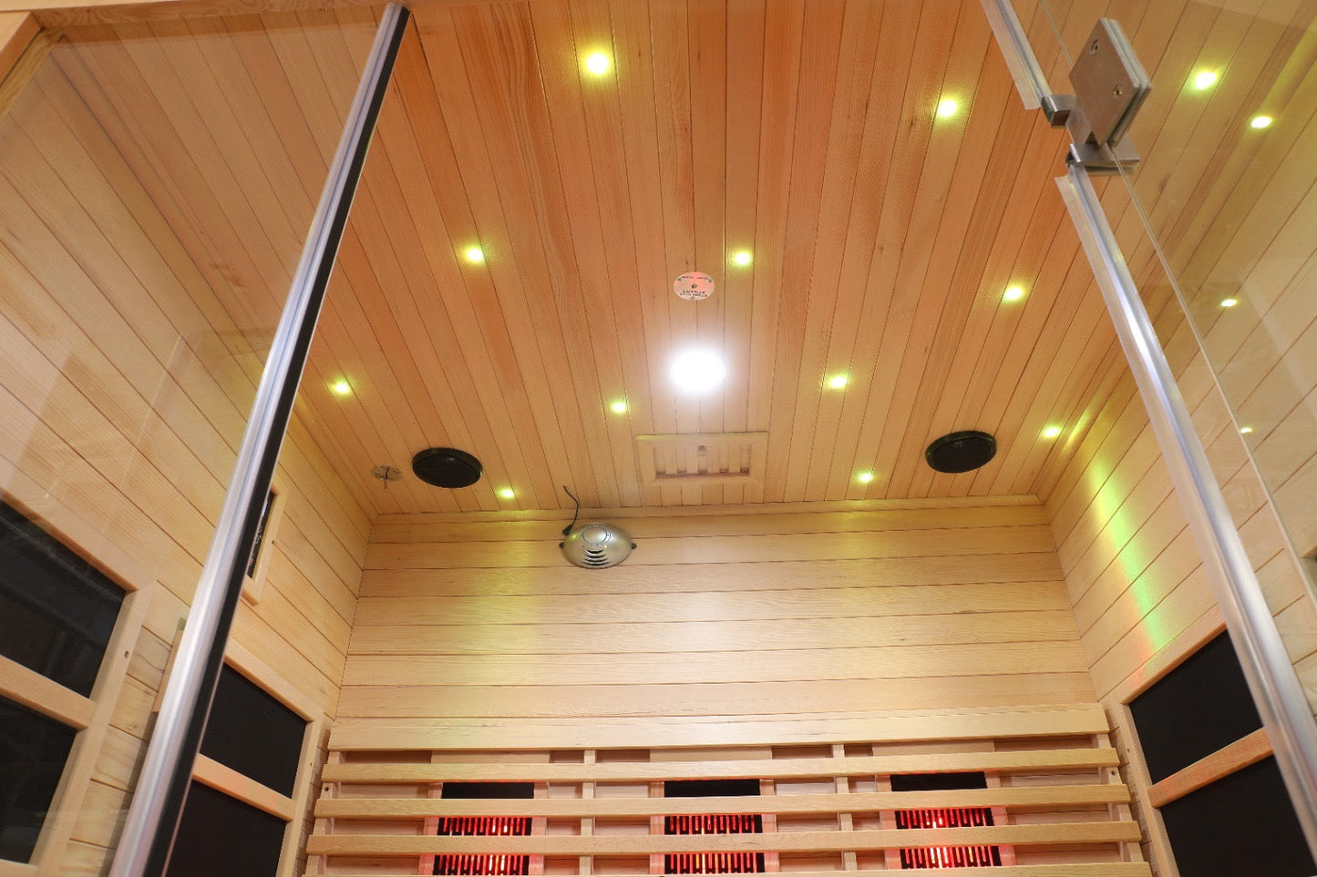 Blisspod | Venetian | Full Spectrum Indoor Premium Canadian Hemlock Ultra Low EMF Sauna | 11 Heaters | Reflexology & Chromotherapy | 3 Person
