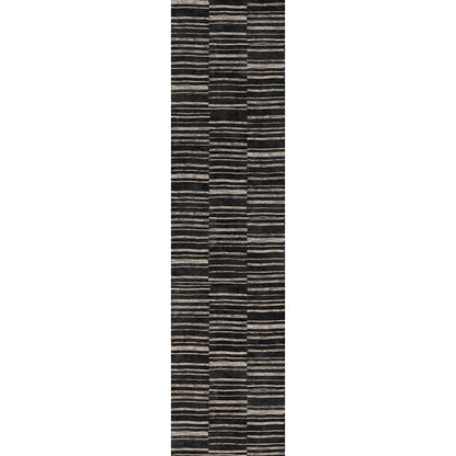 Sahara Schwarz & Natur Teppich