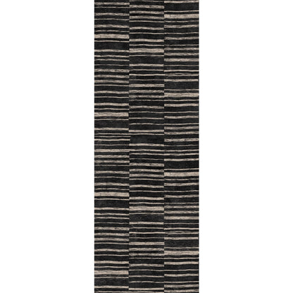 Sahara Schwarz & Natur Teppich