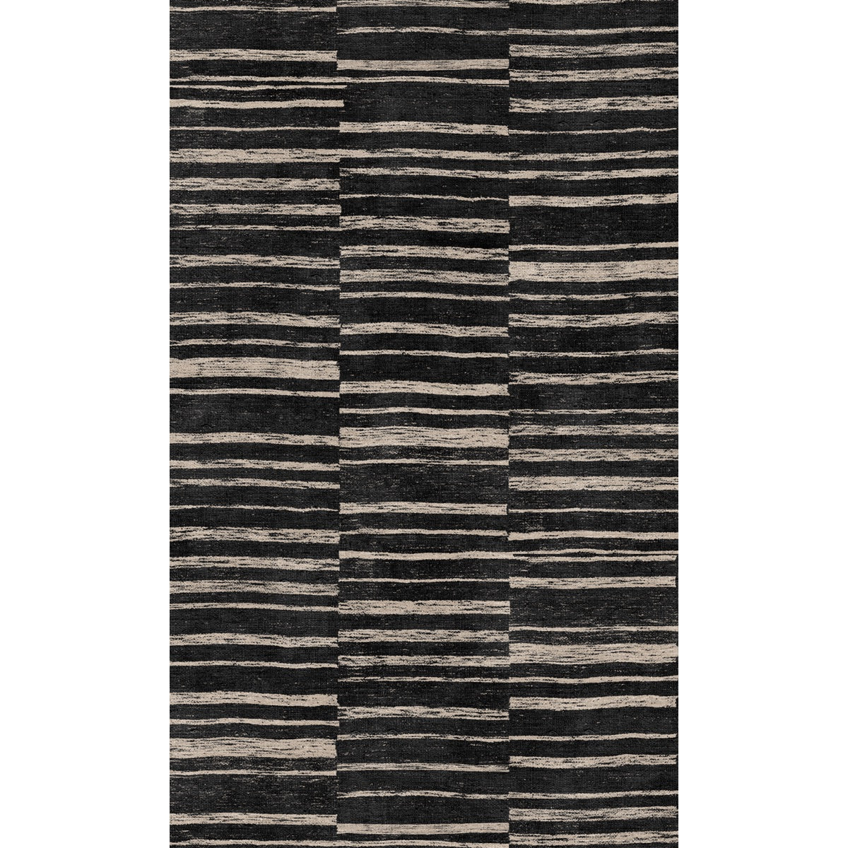 Sahara Schwarz & Natur Teppich