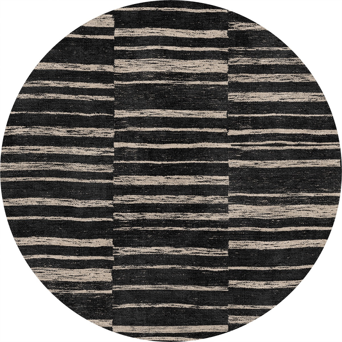 Sahara Schwarz & Natur Teppich