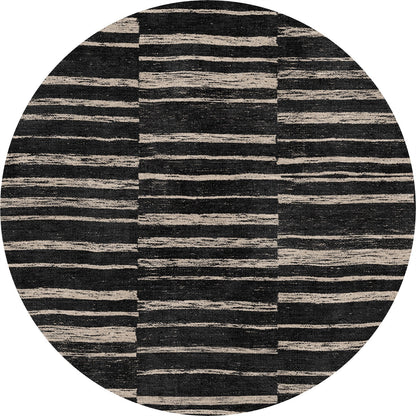 Sahara Schwarz & Natur Teppich