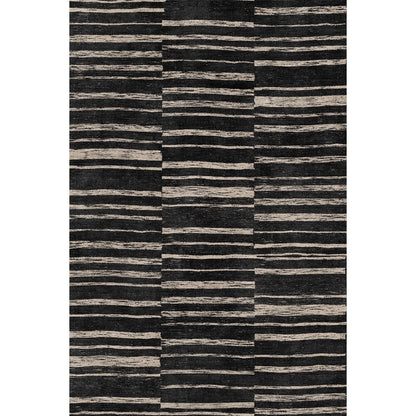 Sahara Schwarz & Natur Teppich