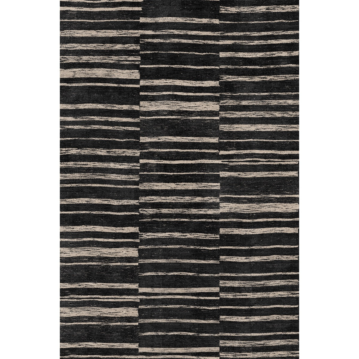 Sahara Schwarz & Natur Teppich