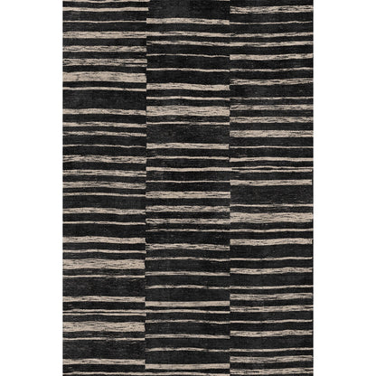 Sahara Schwarz & Natur Teppich