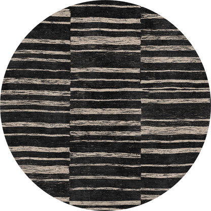 Sahara Schwarz & Natur Teppich