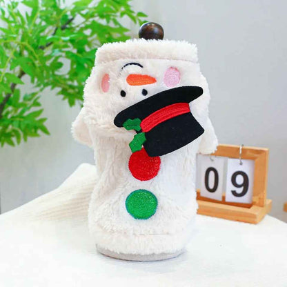 Frosty Friends Dog Hoodie Sweater | Holiday Dog Hoodie