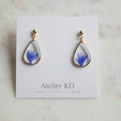 Boucles d'oreilles Blu - goutte (médium)