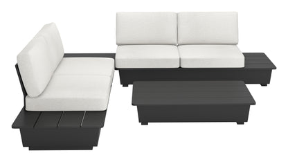 Arbor 2 Seater Modern Outdoor Sofa - Black