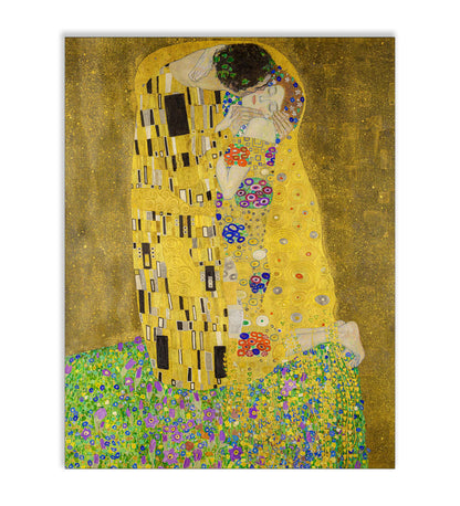 Wandbild „Der Kuss“ Kunstdruck-Goldlack