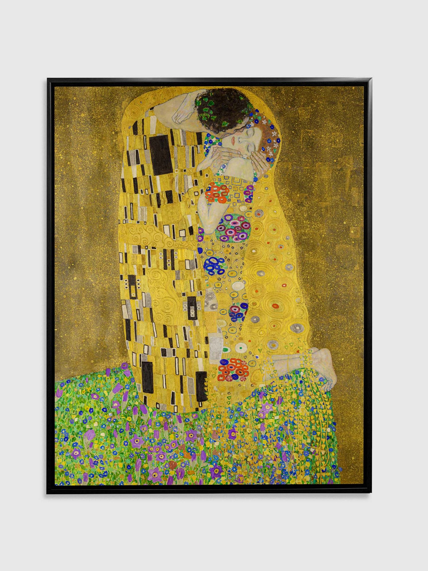 Wandbild „Der Kuss“ Kunstdruck-Goldlack