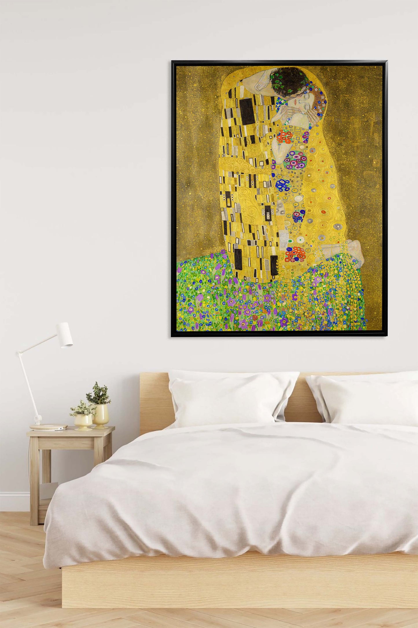 Wandbild „Der Kuss“ Kunstdruck-Goldlack