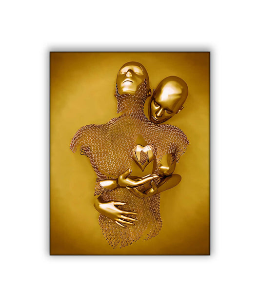 Wandbild-KI Liebe Kunstleinwand-Wanddekoration