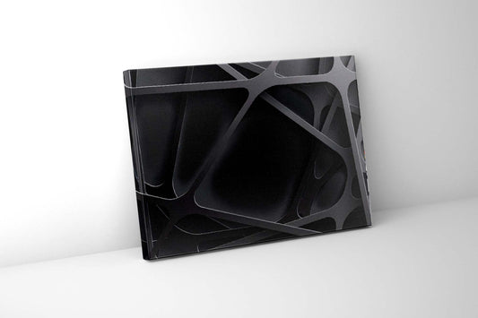 Wandkunst – 3D Schwarz – Leinwanddruck – Kunstwerk