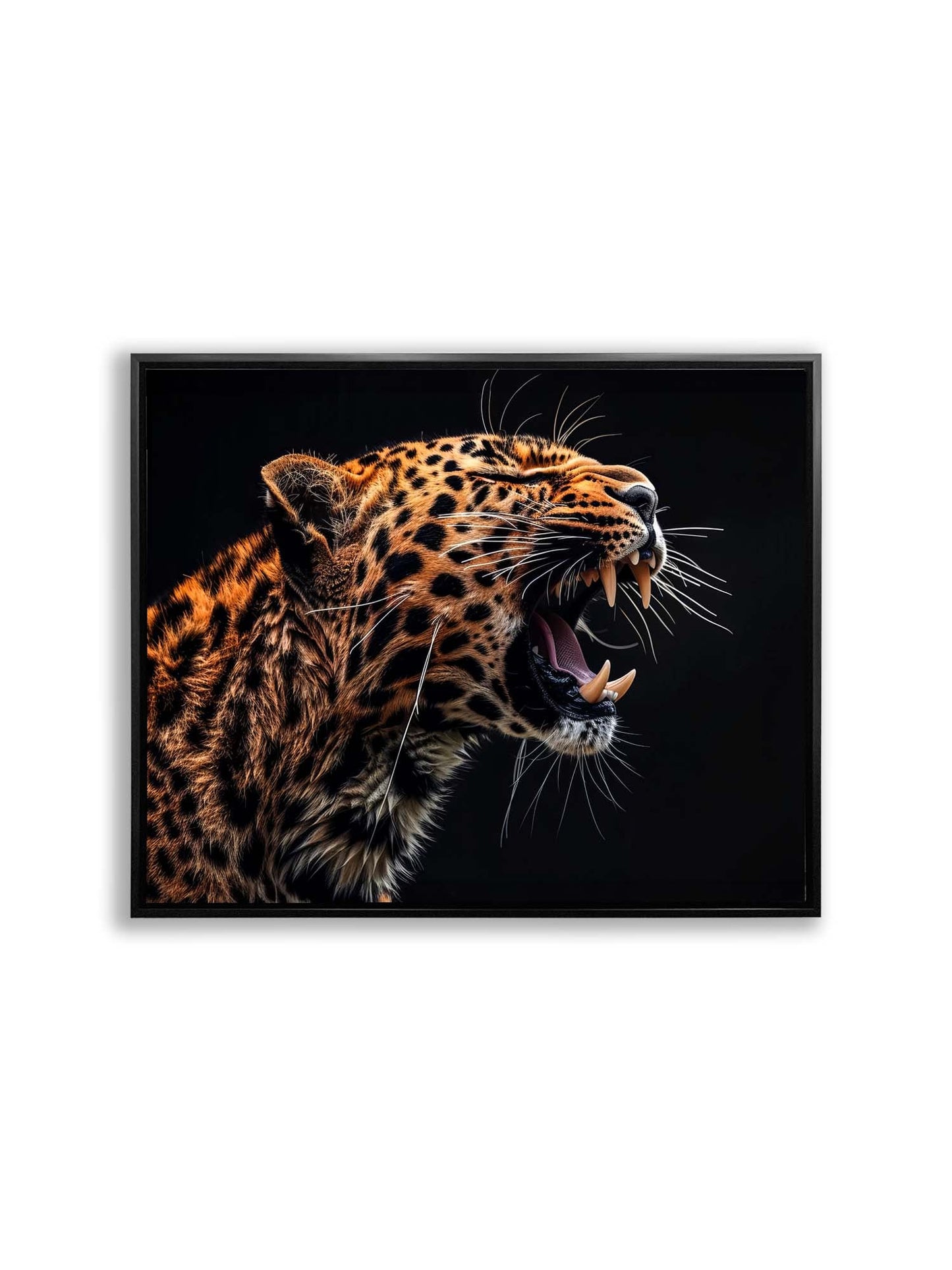Hochauflösender detaillierter Druck eines Leoparden 122 cm x 91 cm