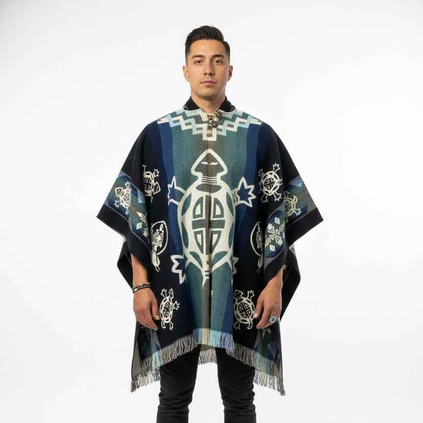 Turtle HandMade Wool Poncho