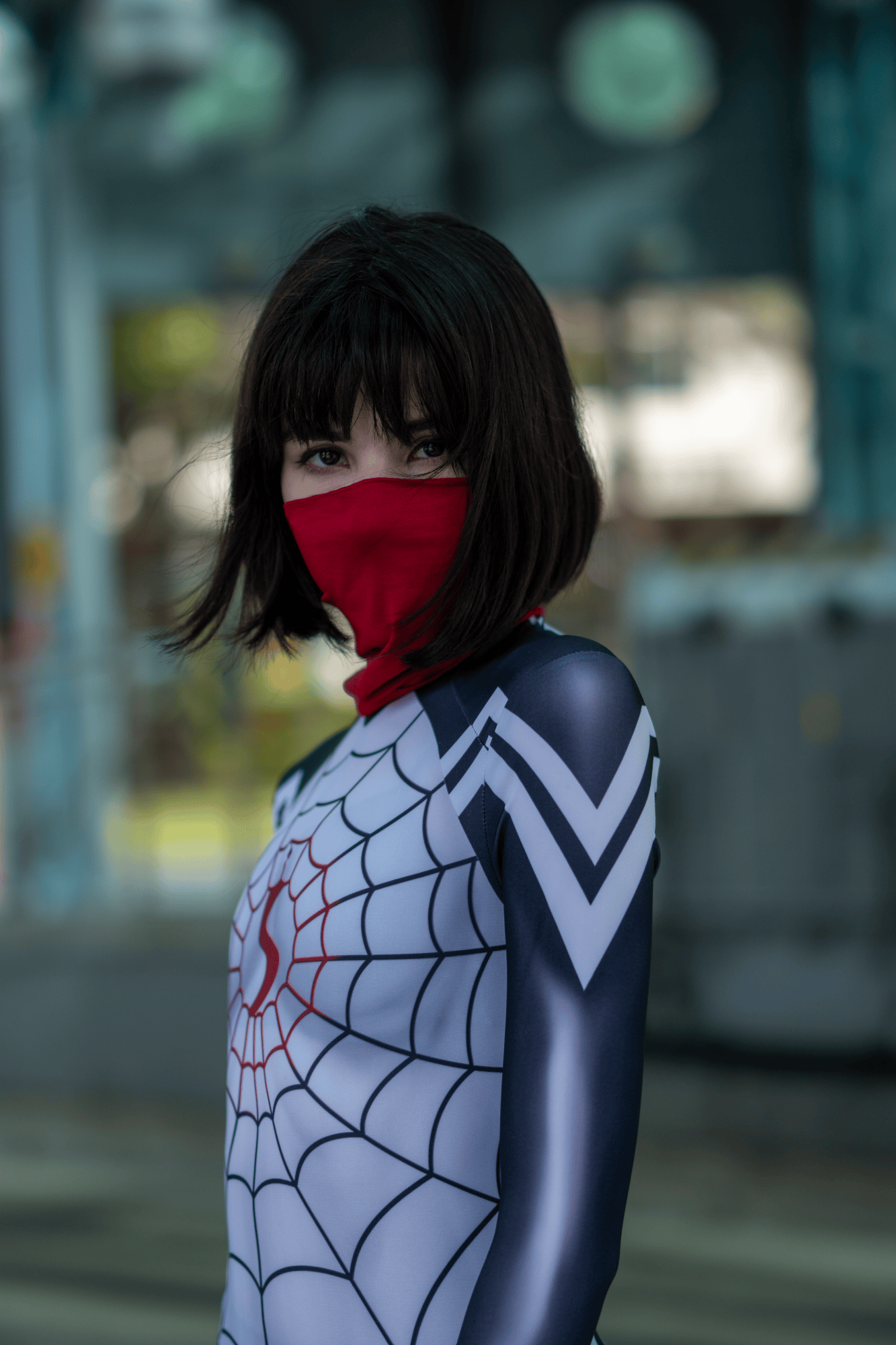 [Inventory Clearance] Super Hero Spider Cindy Cosplay Full Bodysuit Halloween Costume Zentai