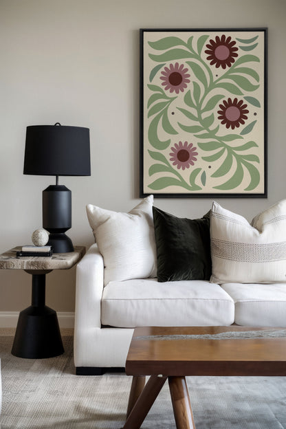 ROSY SPRIGS, Oeuvre sur toile étirée