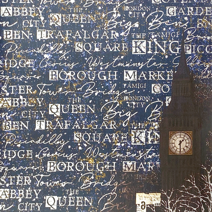 London's Calling  Deluxe Silver Paper  6"x6" 5/Pkg
