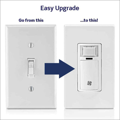 Leviton Humidity Sensor Switch for Bathroom Exhaust Fan, automate Ventilation, air Circulation, Moisture Control, ¼ HP, Single Pole, DHS05-1LW, White 🍁 All In One Marketplace Canada
