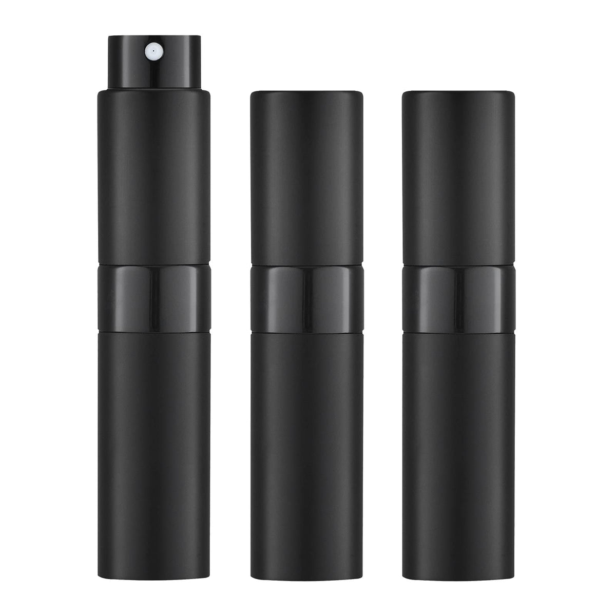 Lisapack Perfume Travel Spray Bottles - 8ml Mini Cologne Refillable Atomizer Decanter for Men - Small Size Travel Essentials Perfume Refill Decant Dispenser for Women Purse Pocket 3PCS Black 🍁 All In One Marketplace Canada