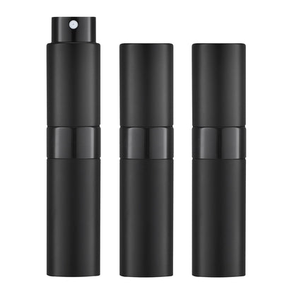 Lisapack Perfume Travel Spray Bottles - 8ml Mini Cologne Refillable Atomizer Decanter for Men - Small Size Travel Essentials Perfume Refill Decant Dispenser for Women Purse Pocket 3PCS Black 🍁 All In One Marketplace Canada