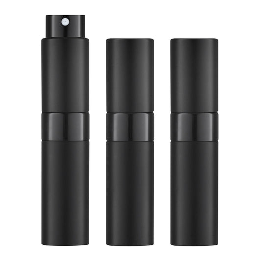 Lisapack Perfume Travel Spray Bottles - 8ml Mini Cologne Refillable Atomizer Decanter for Men - Small Size Travel Essentials Perfume Refill Decant Dispenser for Women Purse Pocket 3PCS Black 🍁 All In One Marketplace Canada